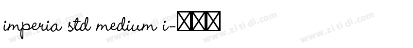 imperia std medium i字体转换